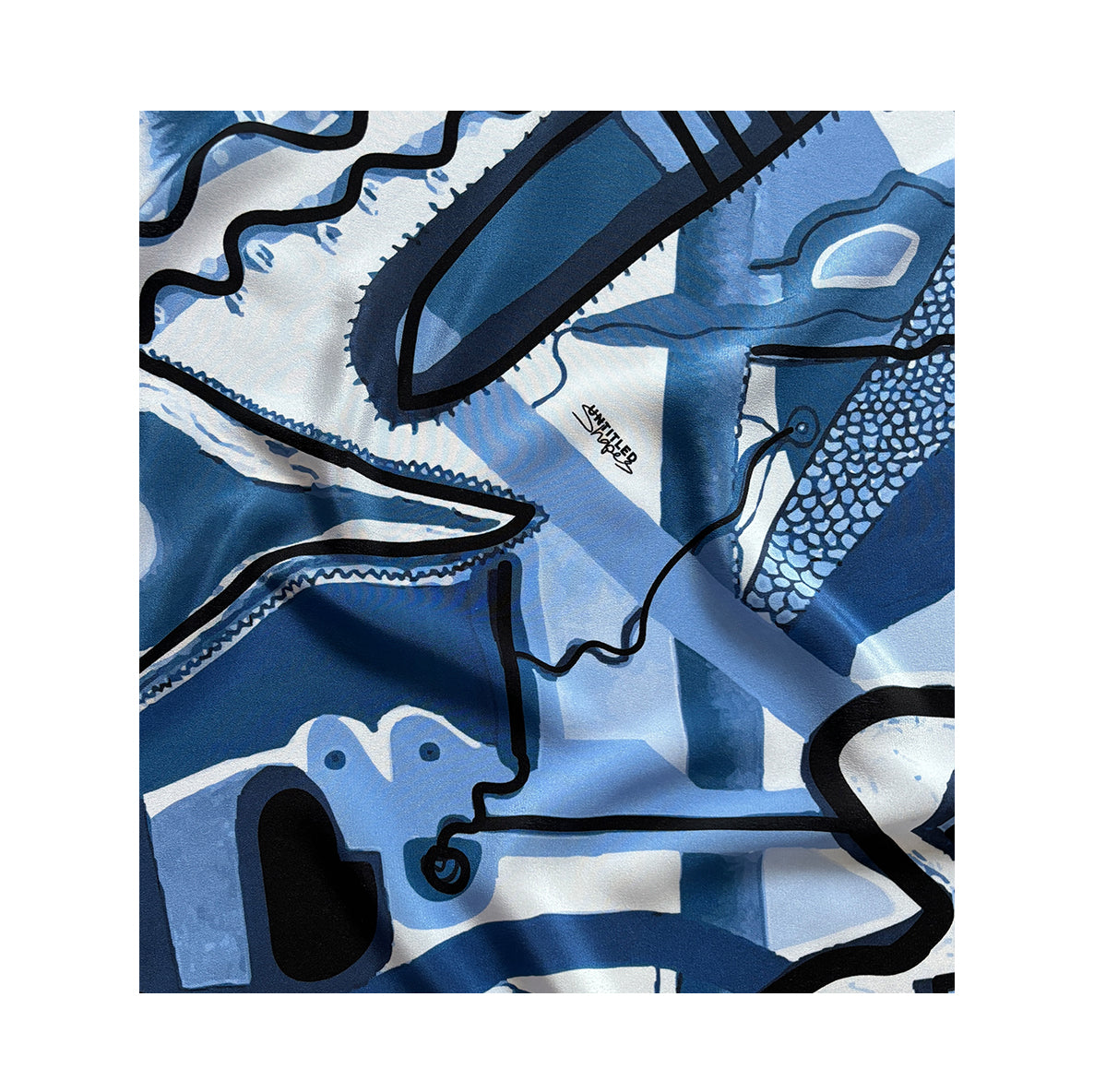 April 2024, Blue Silk Scarf